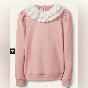 Boden Women’s Hattie Collar Sweatshirt in Milkshake pink shade